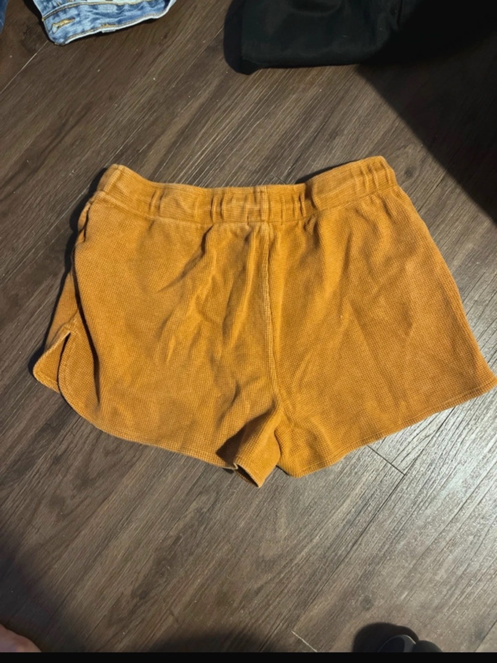 Forever 21 Rust Ribbed Drawstring Athletic Shorts - Picture 4 of 4